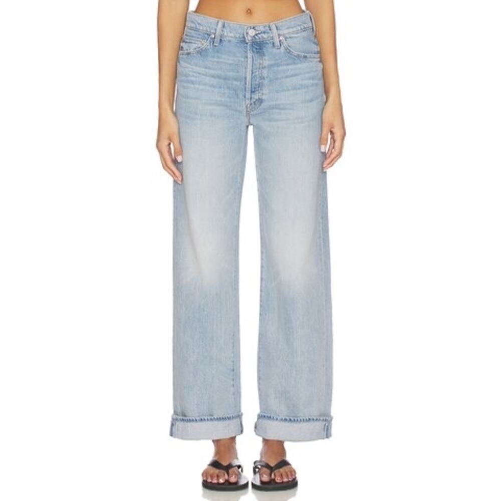 NWOT Mother Superior The Dodger Button Hover Cuff Jeans in I Could Care Less 32